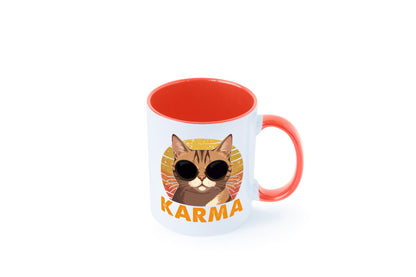 Vintage Katze | Karna Coole lustiger Spruch Geschenk Tierliebhaber Humor Tasse