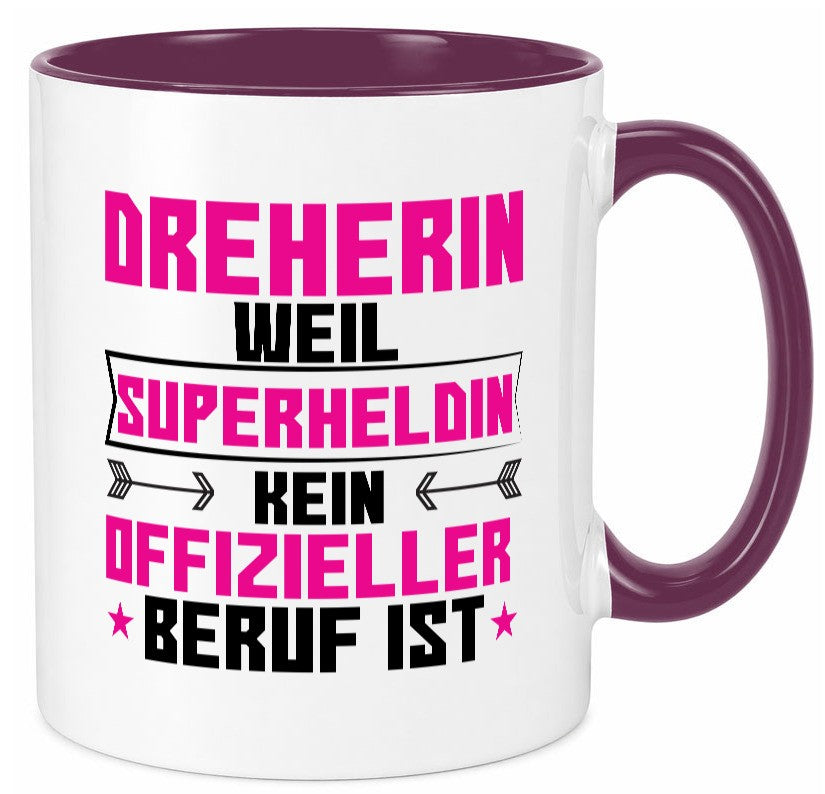 Superheldin Dreherin | Fräser Dreher Humor Geschenkidee Tasse