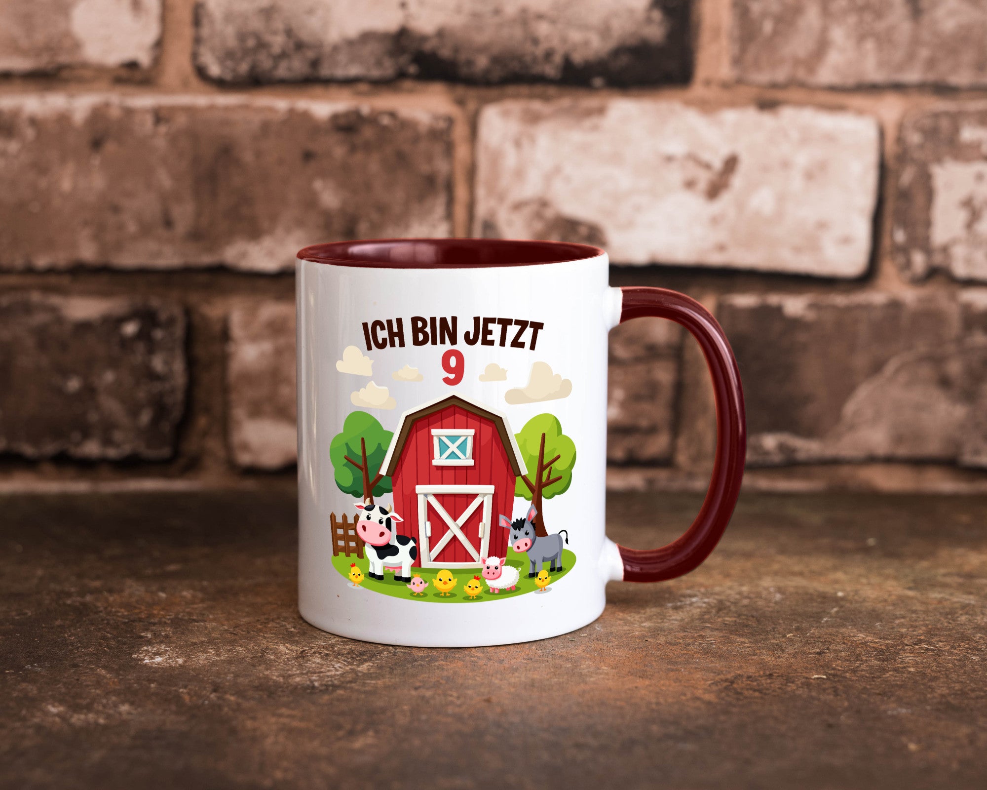 9. Geburtstag | 8 Jahre Bauernhof und Tiere Humor Geschenkidee Tasse