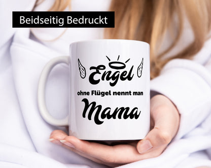 Engel ohne flügel nennt man mama | Muttertag Beste lustiger Spruch Geschenk