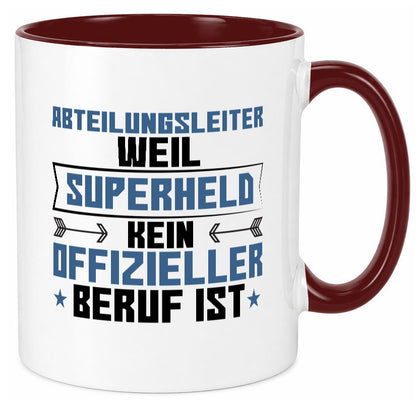 Superheld Abteilungsleiter| Führungskraft Geschenkidee Humor Tasse