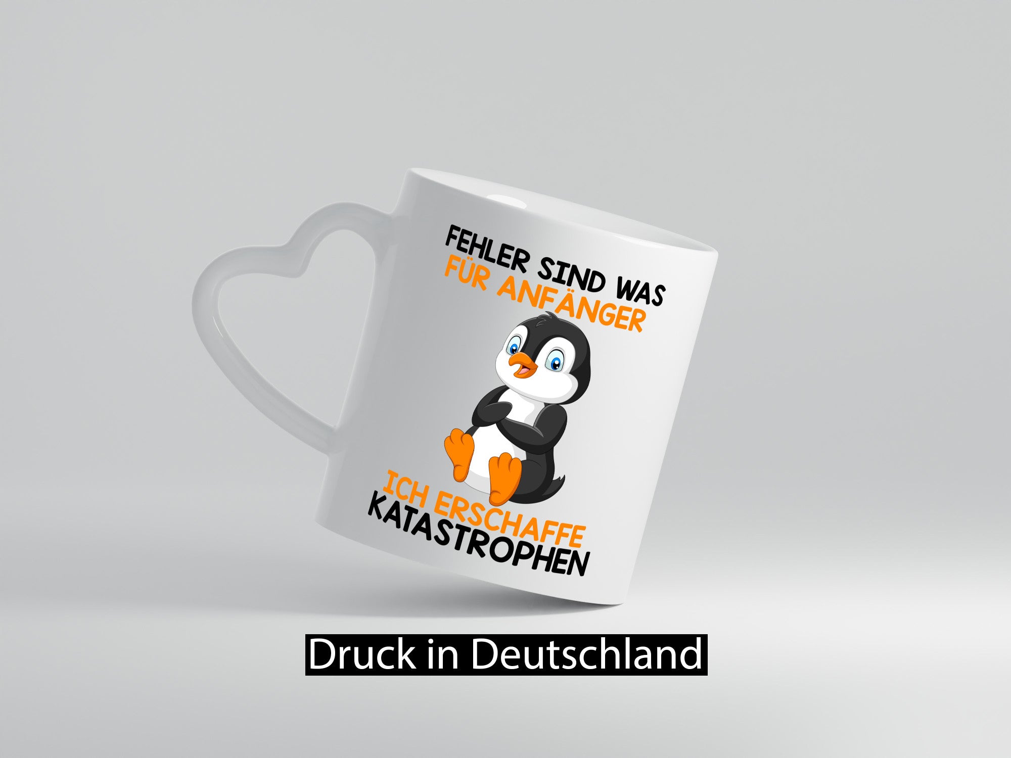 Fehler sind für Anfänger | Katastrophen |Tollpatsch |Pinguin Humor Geschenkidee