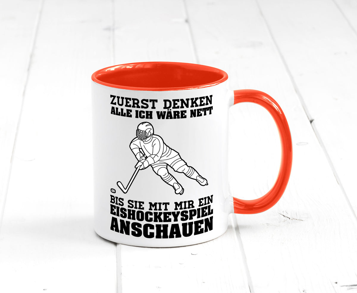 Eishockeyspiel | Eishockeyfan Tasse Eishockeyspieler Humor Geschenkidee