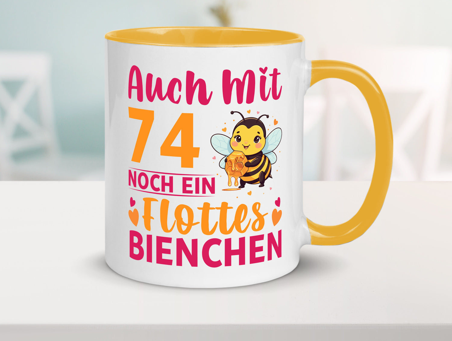 74. Geburtstag | Flottes Bienchen 74 Jahre v2 Geschenkidee Humor Tasse