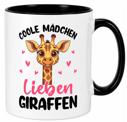 Coole Mädchen lieben Giraffen | Giraffe Geschenk Humor Geschenkidee lustiger Tasse