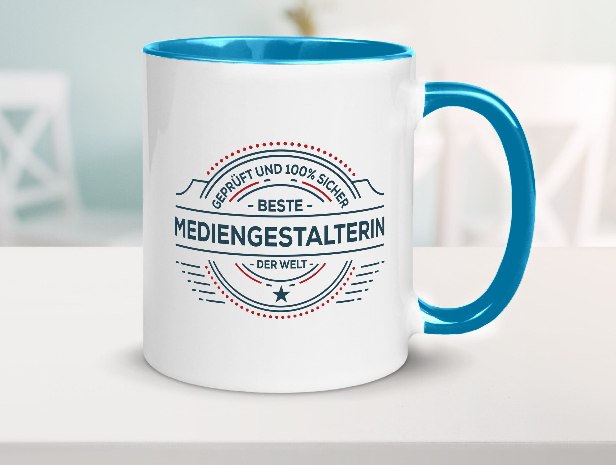 Geprüft und sicher: Mediengestalterin | Medien lustiger Spruch Geschenk Humor