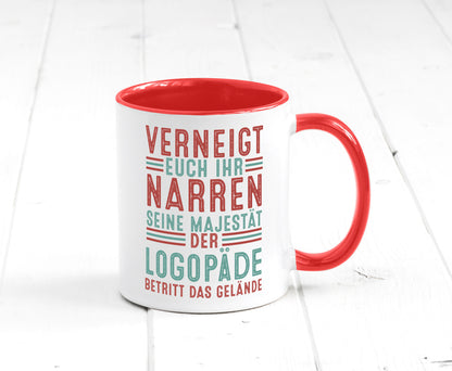 Verneigt euch: Logopäde | Sprachtherapie Geschenkidee Humor Tasse