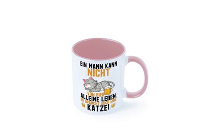 Von Bier leben | Mann braucht eine Katze Katzenliebhaber Geschenk Tierliebhaber