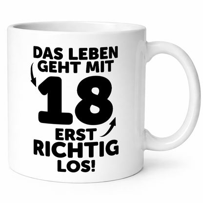 18. Geburtstag | Junge $ Mädchen| Volljährig Geschenkidee Humor Tasse