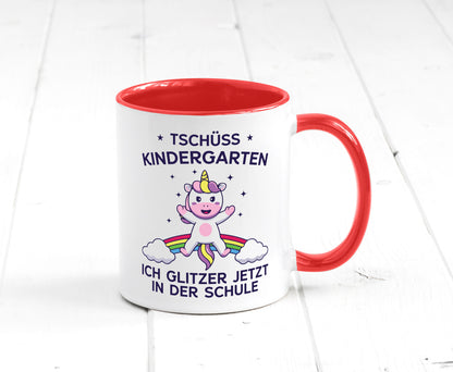 Kindergarten, jetzt Schule | Einhorn Geschenk Humor Geschenkidee lustiger Tasse