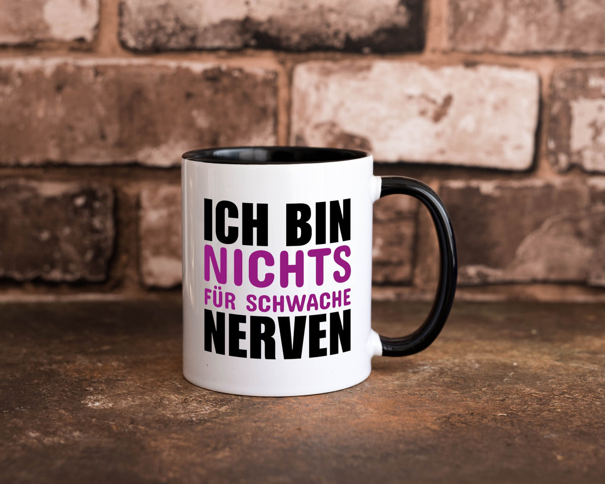 Schwache nerven lustiger Spruch Geschenk Humor Geschenkidee Tasse