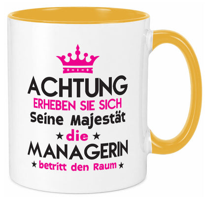 Seine Majestät Managerin | Management lustig Humor Geschenkidee Geschenk Tasse