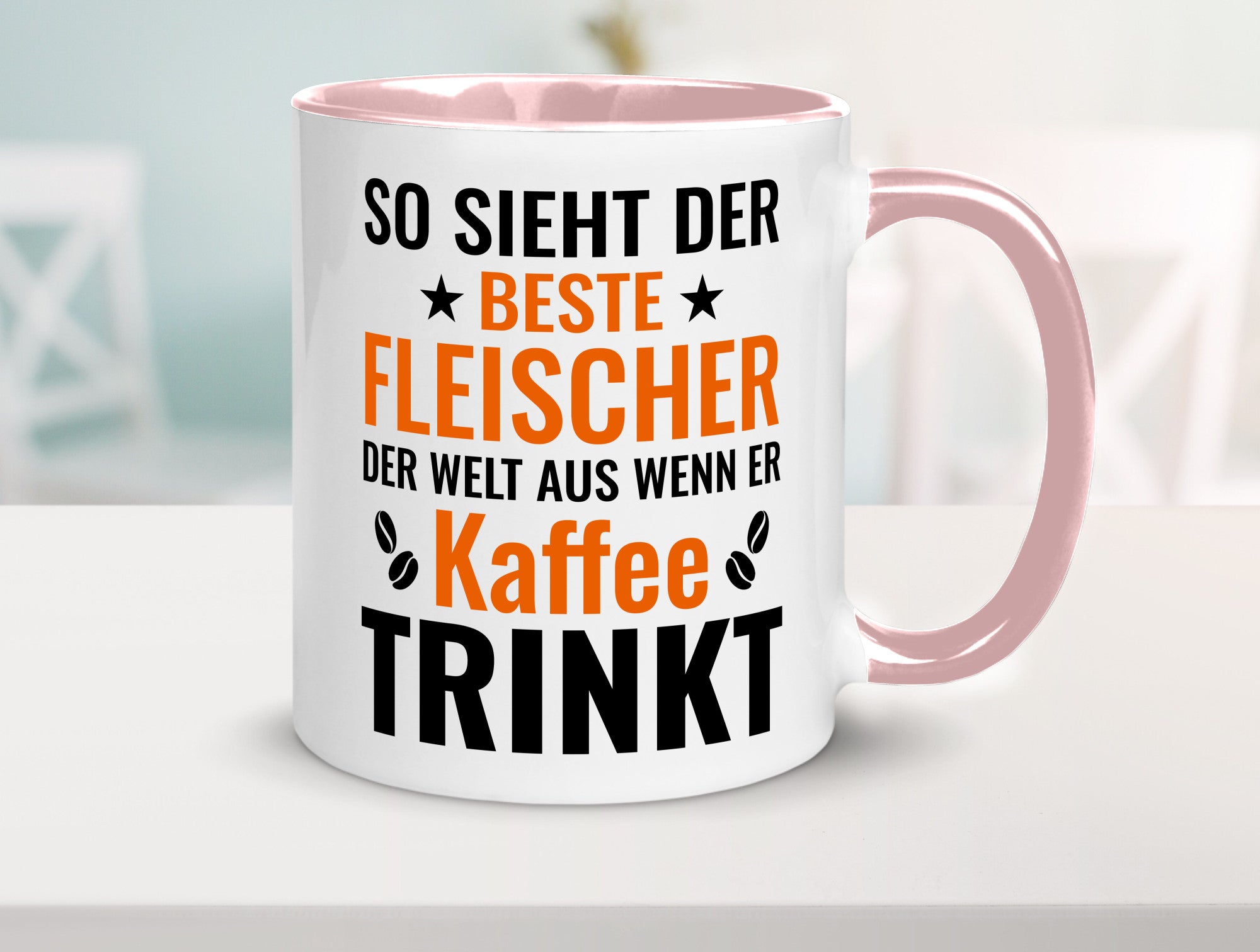 Kaffee trinkt: Fleischer | Schlachterei Humor Geschenkidee Tasse