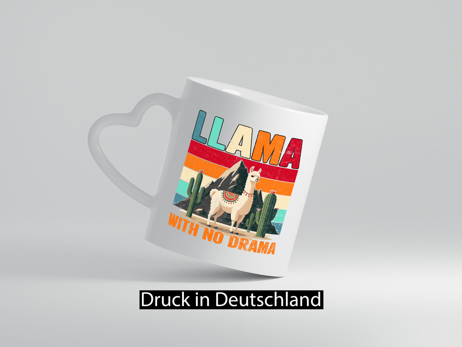 Llama with no Drama | Lama Geschenk Humor Geschenkidee lustiger Spruch Tasse