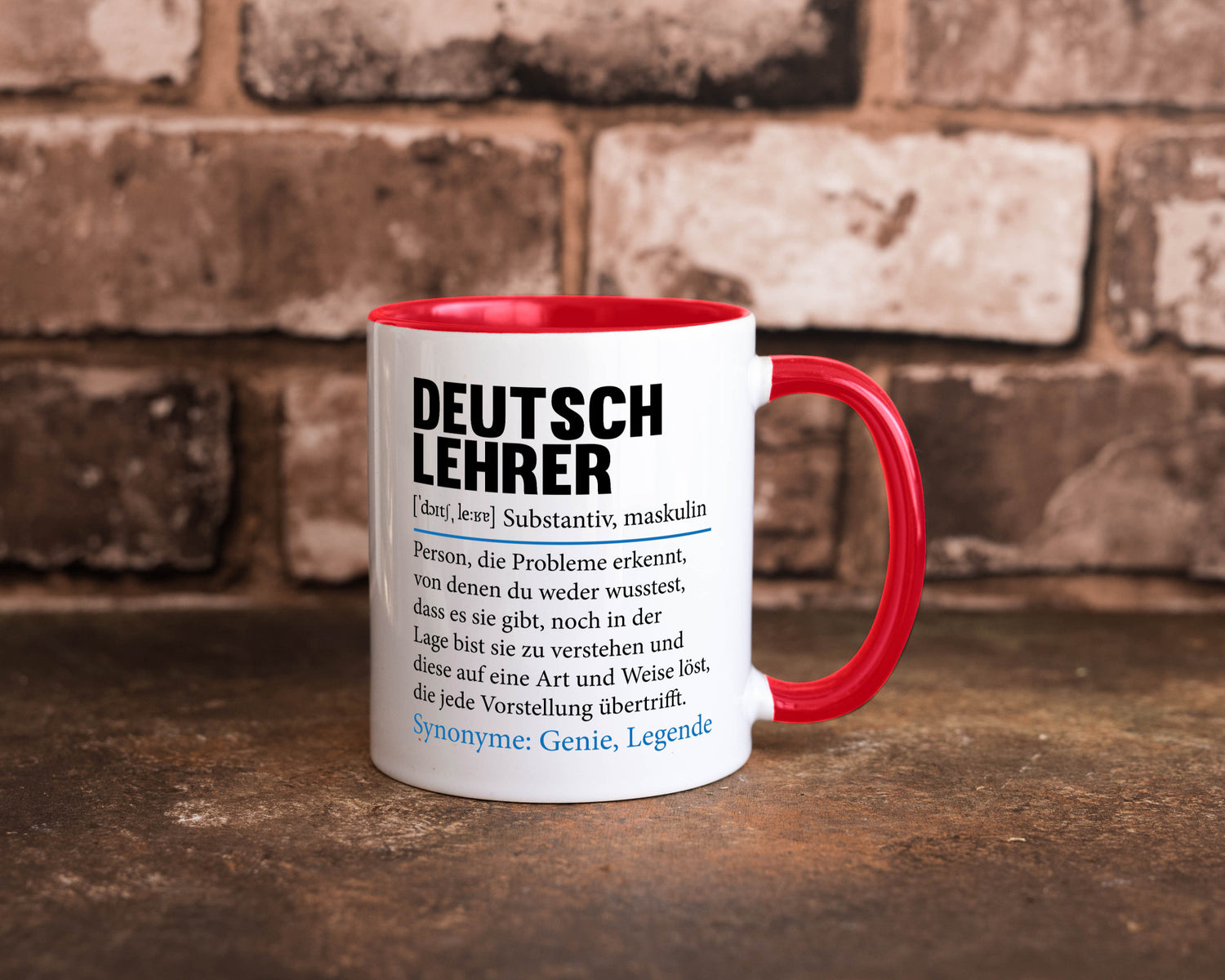 Deutschlehrer Spruch | Lehrer Schule Humor lustig Geschenkidee Geschenk Tasse