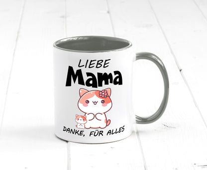 Liebe Mama Danke, für alles | Muttertag Beste Geschenk Familie Geschenkidee Tasse