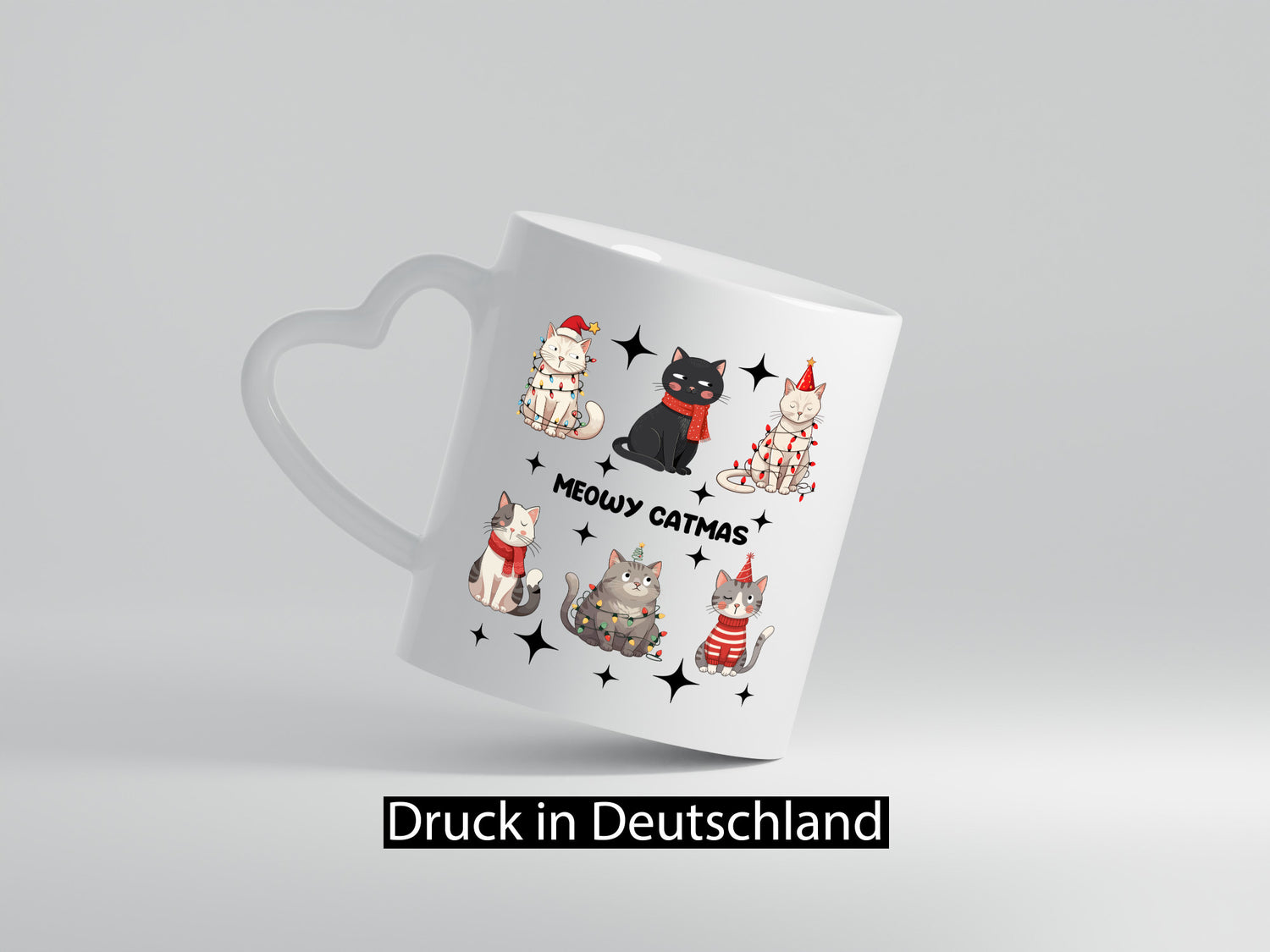 Meow Catmas | Süße Weihnachtskatzen Christmas Humor Tierliebhaber Geschenkidee