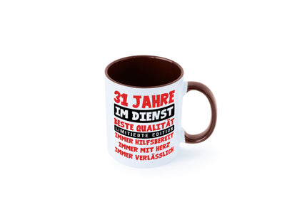 31 Jahre im Dienst | Jubiläum Arbeit v9 lustig Kollegen Büro Geschenk Tasse