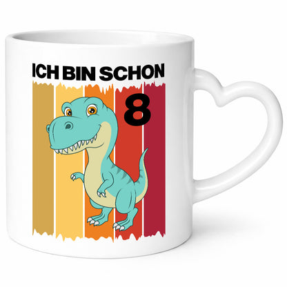 8. Geburtstag | 8 Jahre Dinosaurier Geschenkidee Humor Tasse