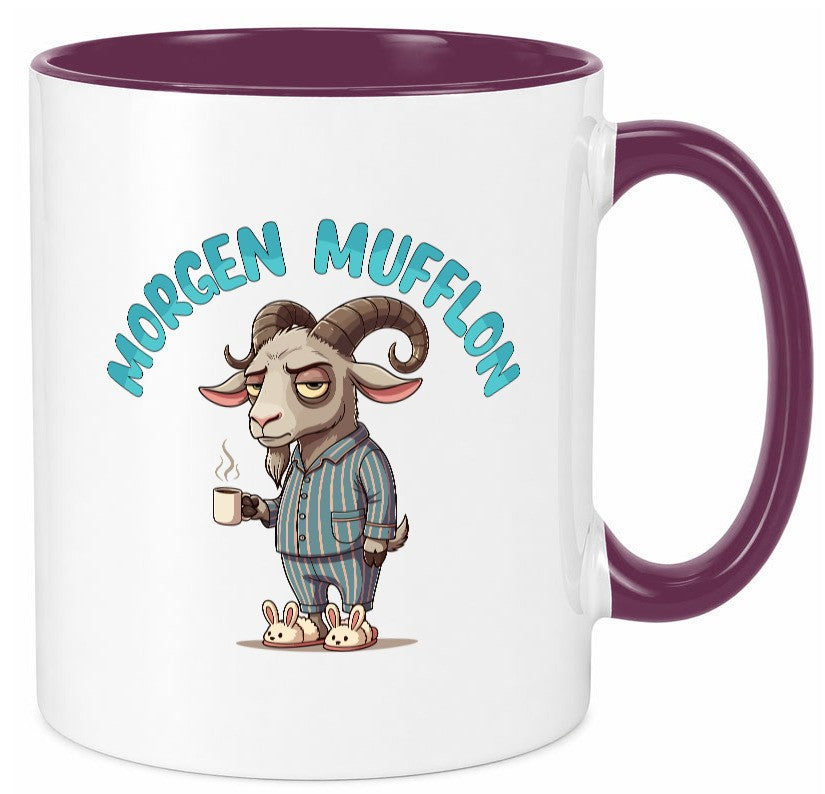 Morgen Mufflon | Morgenmuffe v2 lustig Humor Geschenkidee Geschenk Tasse