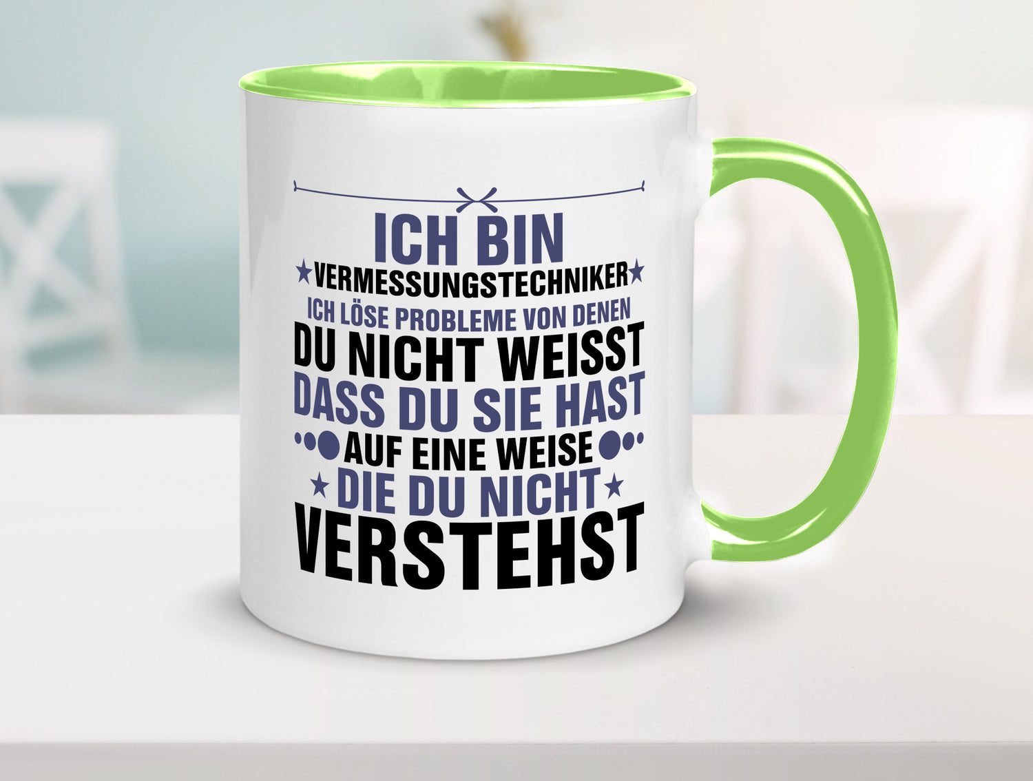 Löse Probleme: Vermessungstechniker | Techniker Humor Geschenkidee Tasse