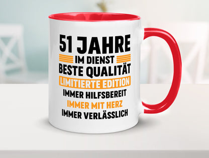 51 Jahre im Dienst | Jubiläum Arbeit lustiger Spruch Geschenk Kollegen Büro