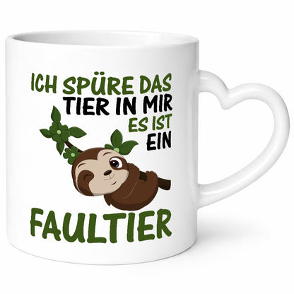 Ich spüre das Tier in mir | Faultier Faul sein lustig Tierliebhaber Humor
