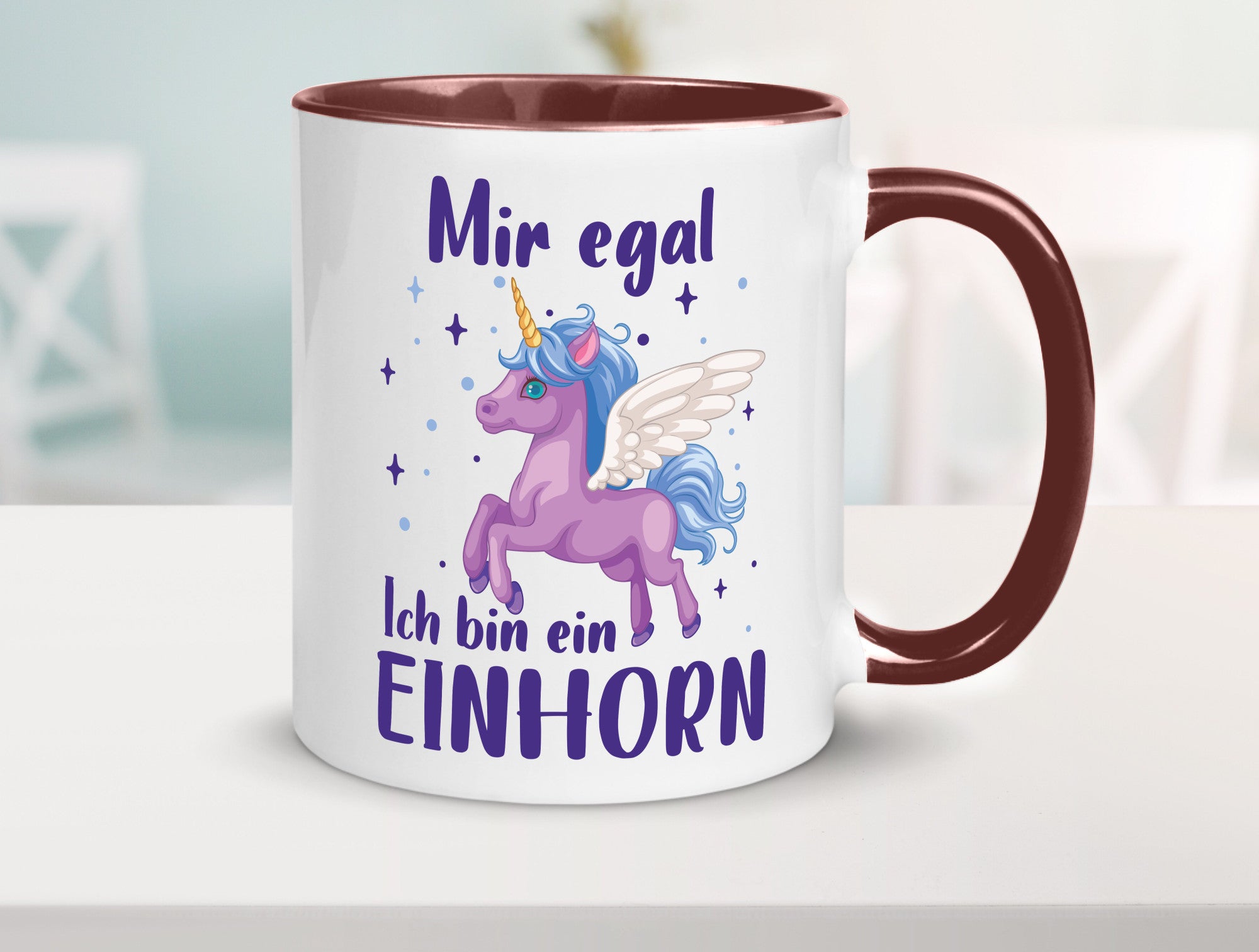 Mir egal, ich bin ein Einhorn | lustig Humor Geschenkidee Geschenk Tasse