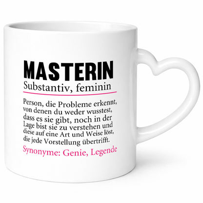 Masterin | Spruch Student Uni Master Studium Geschenkidee Humor Tasse