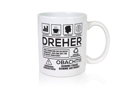 Achtung Probleme Dreher | Fräser Geschenk Humor Geschenkidee lustiger Spruch