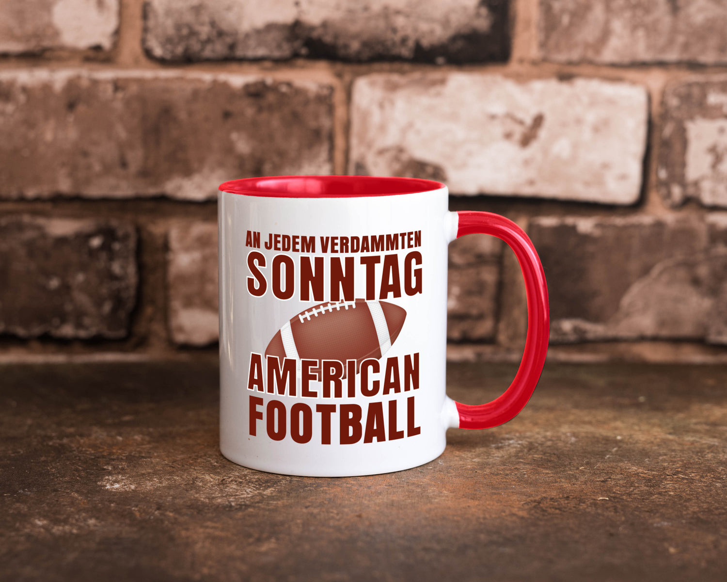 American Football | Sportfan Motiv jeden Sonntag Humor Geschenkidee Tasse