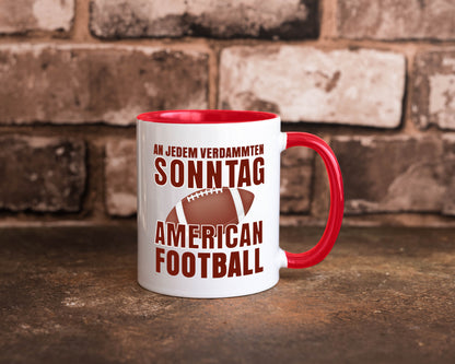 American Football | Sportfan Motiv jeden Sonntag Humor Geschenkidee Tasse