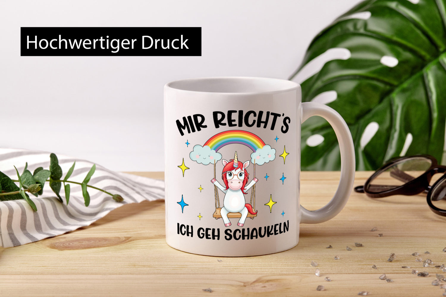 Mir Reichts ich geh Schaukeln | Einhorn Geschenkidee Humor Tasse