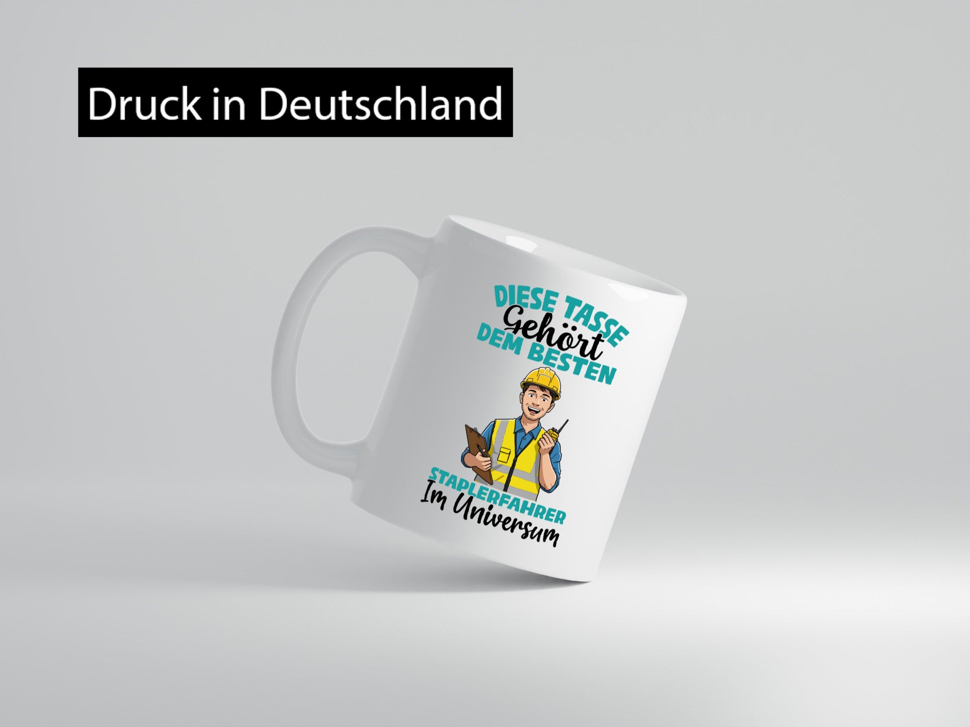 Im Universum: Staplerfahrer | Gabelstapler Fahrer Geschenkidee Humor Tasse
