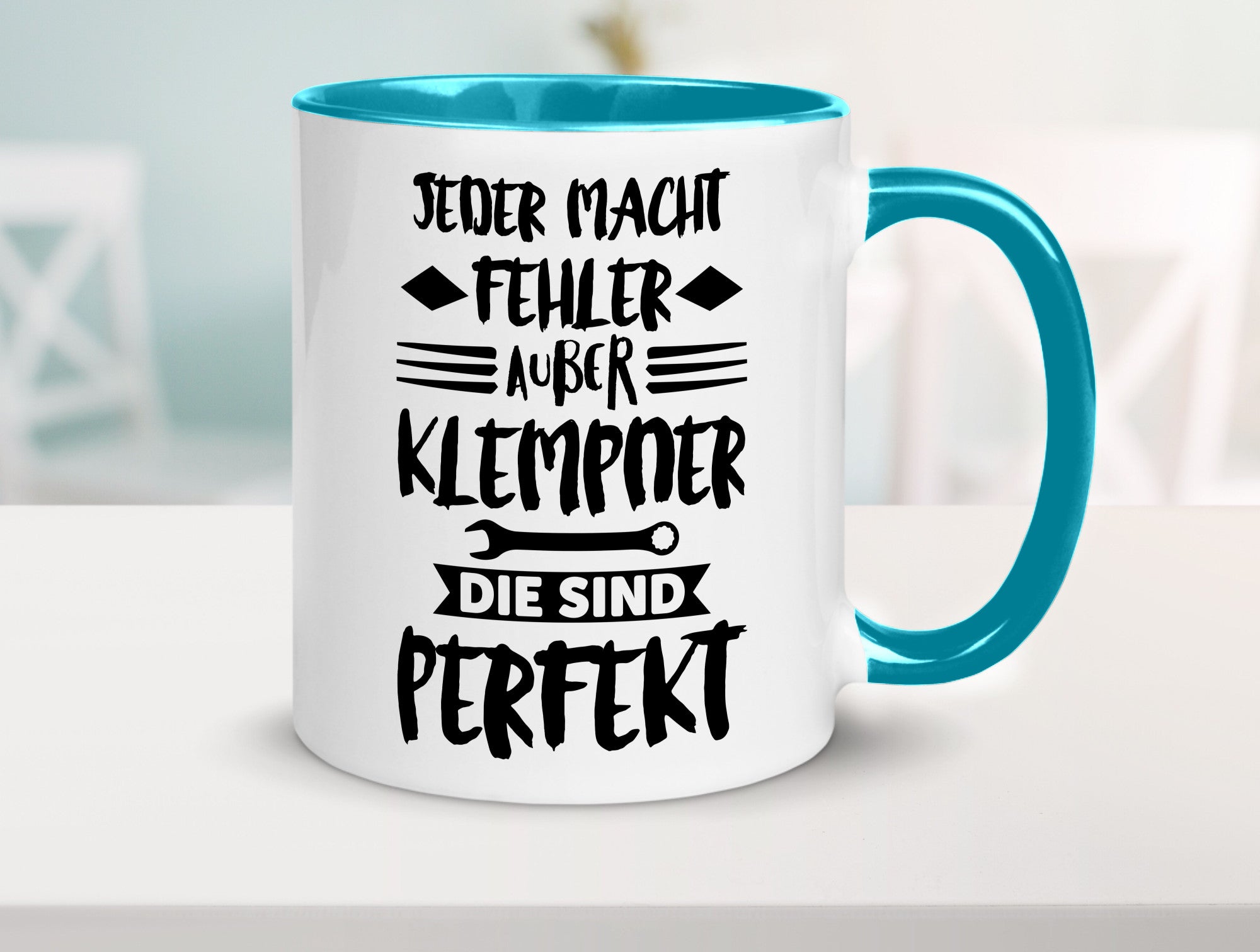 Jeder macht fehler nur Klempner sind Perfekt Humor Geschenkidee Tasse