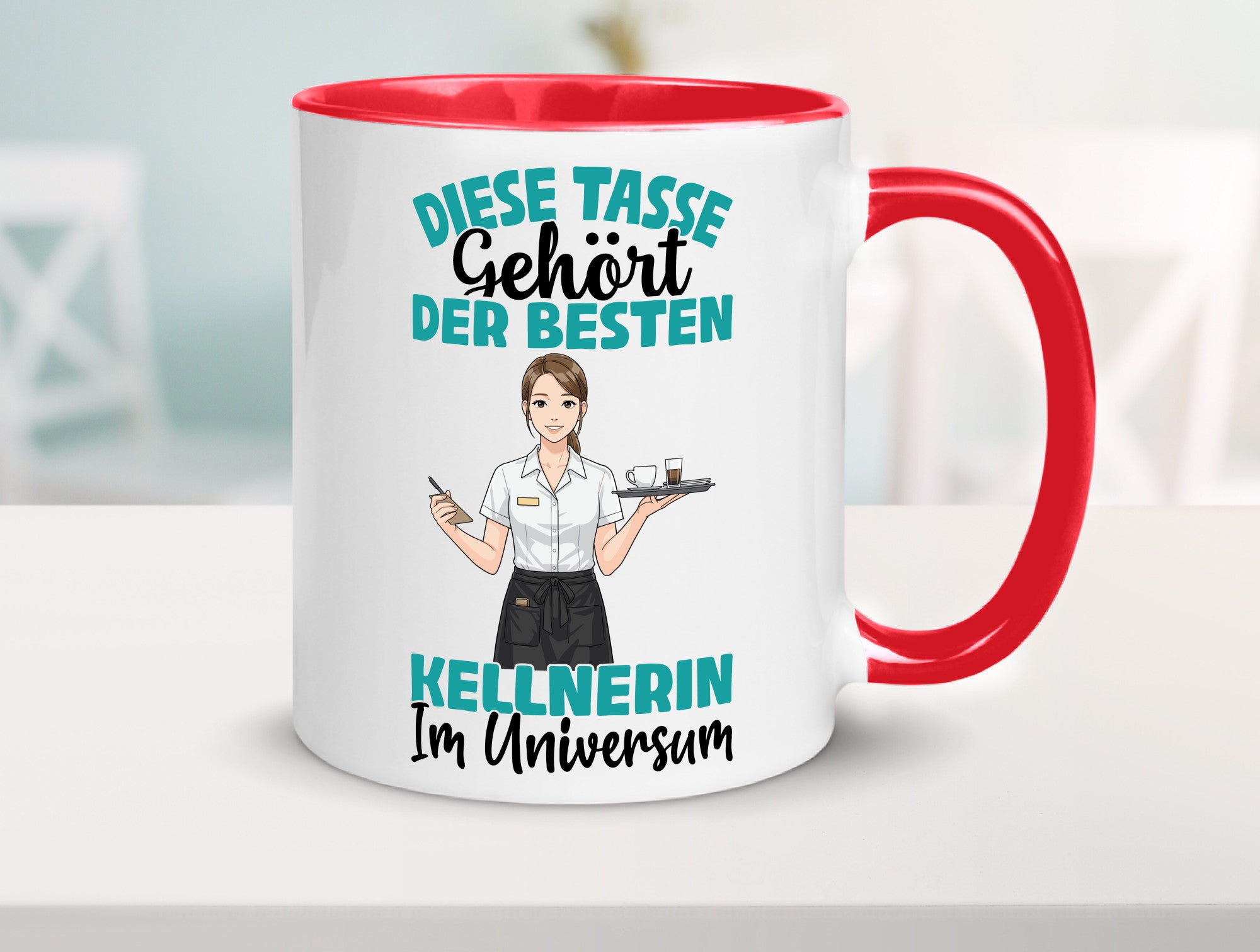 Im Universum: Kellnerin | Beruf kellnern Bedienung Geschenkidee Arbeit Kollegen