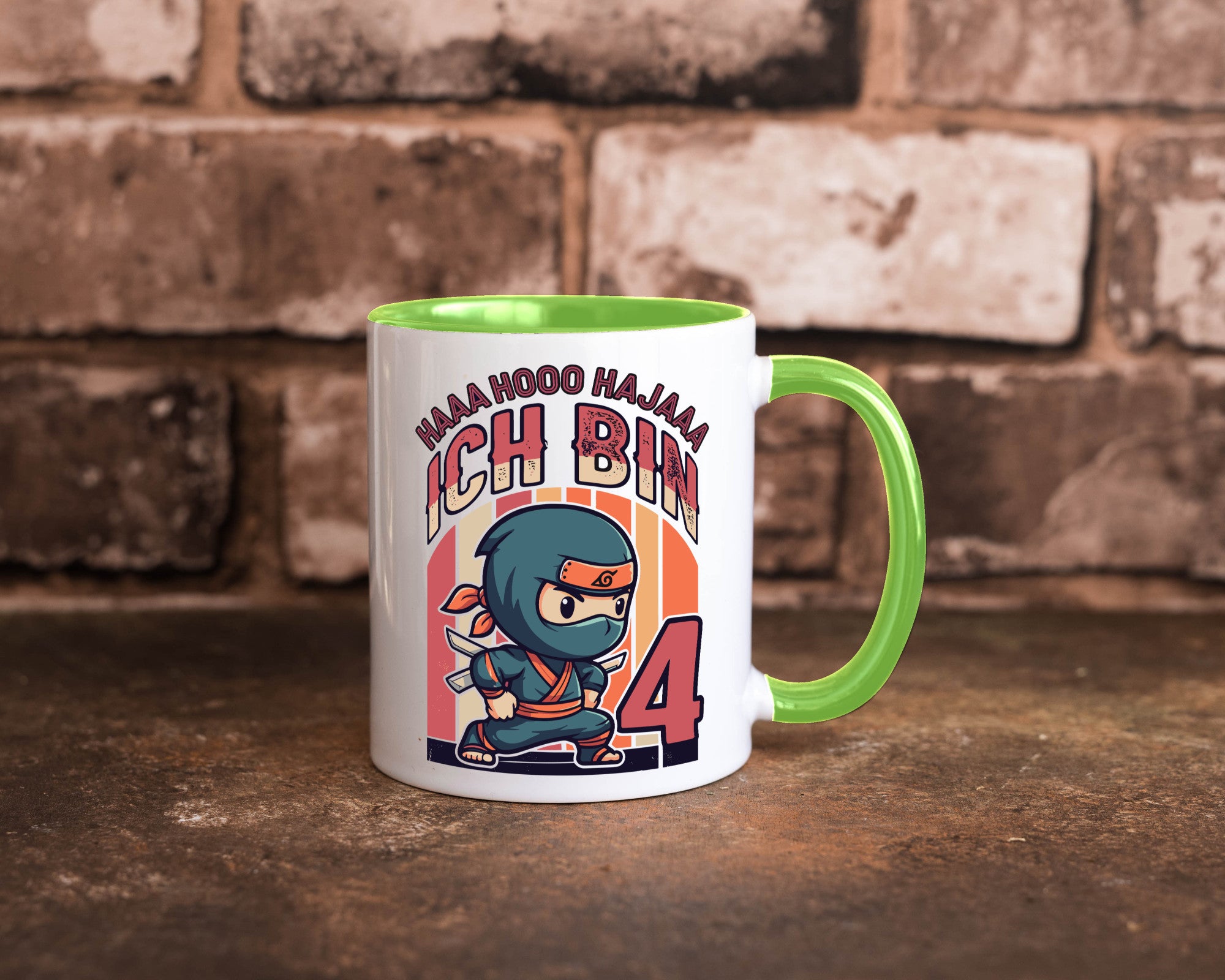 4. Geburtstag | Ninja Junge 4 Jahre lustiger Spruch Geschenk Geschenkidee Tasse