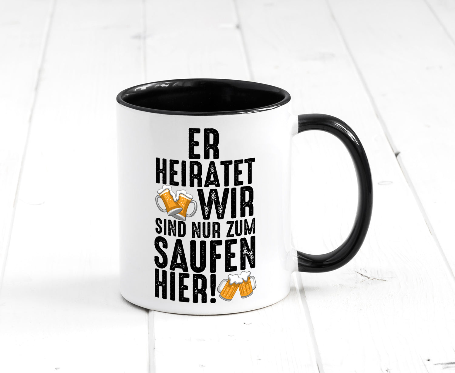 JGA | Er heiratet Junggesellenabschied Polterabend v2 lustiger Spruch Geschenk