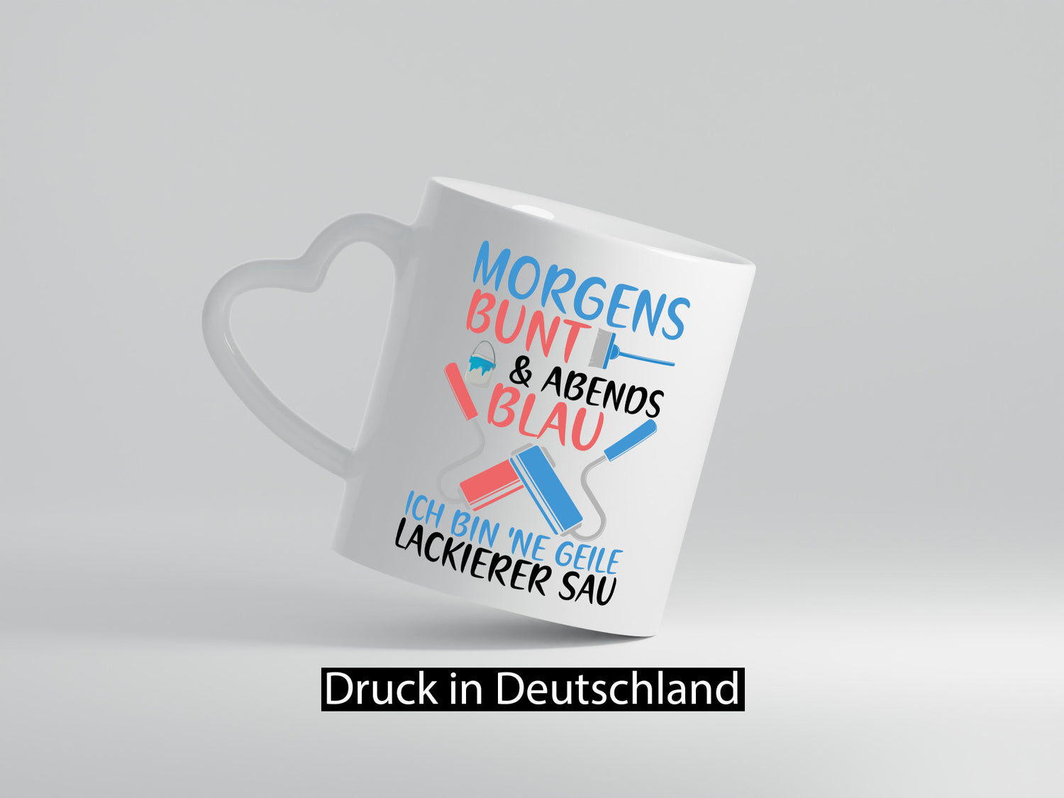 Morgens bunt und abends blau | Lackierer witziger Spruch lustig Humor