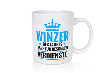 Besonderer Verdienst: Winzer | Weinbauer Wein Geschenkidee Humor Tasse