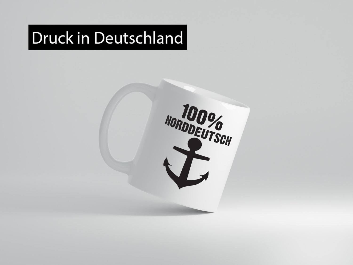 100% Norddeutsch | Norddeutscher Tasse Nordlicht Geschenk Humor Geschenkidee