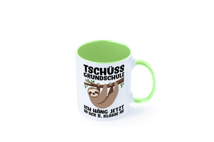 Tschüss Grundschule ich häng jetzt in der 5. Klasse ab Humor Geschenkidee Tasse
