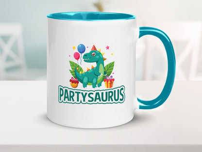 Partysaurus | Geburtstag Dinosaurier Luftballon Geschenkidee Humor Tasse