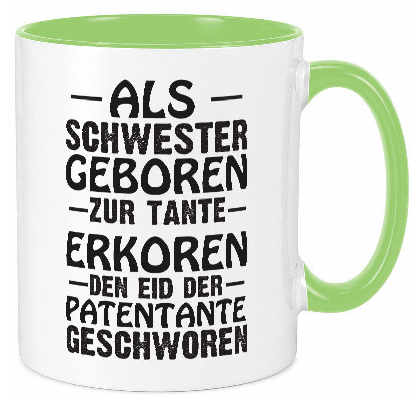 Eid der Patentante | Tante Tasse Schwester Humor lustig Geschenkidee Geschenk