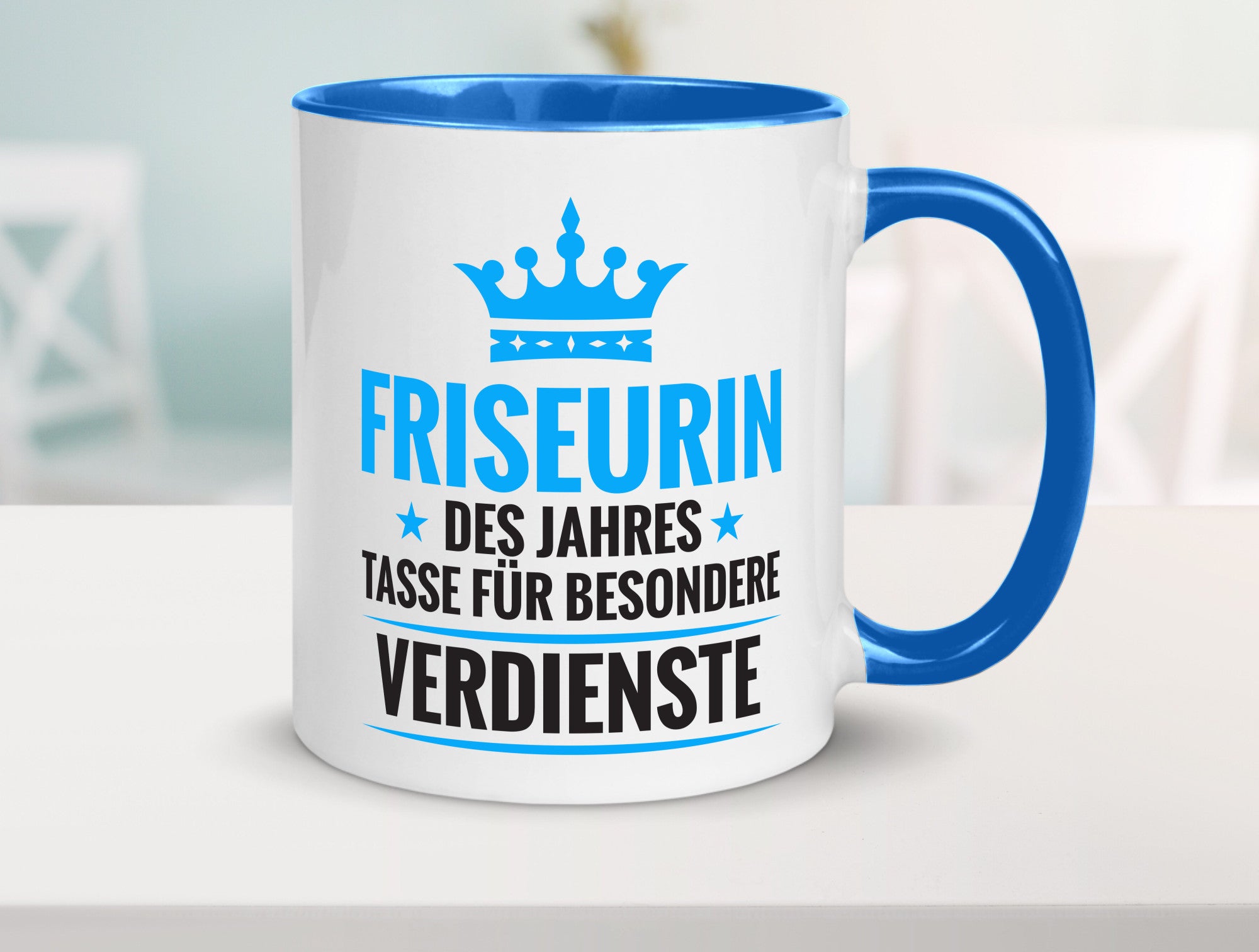 Besonderer Verdienst: Friseurin | Friseuse Frisörin Geschenk Humor Geschenkidee
