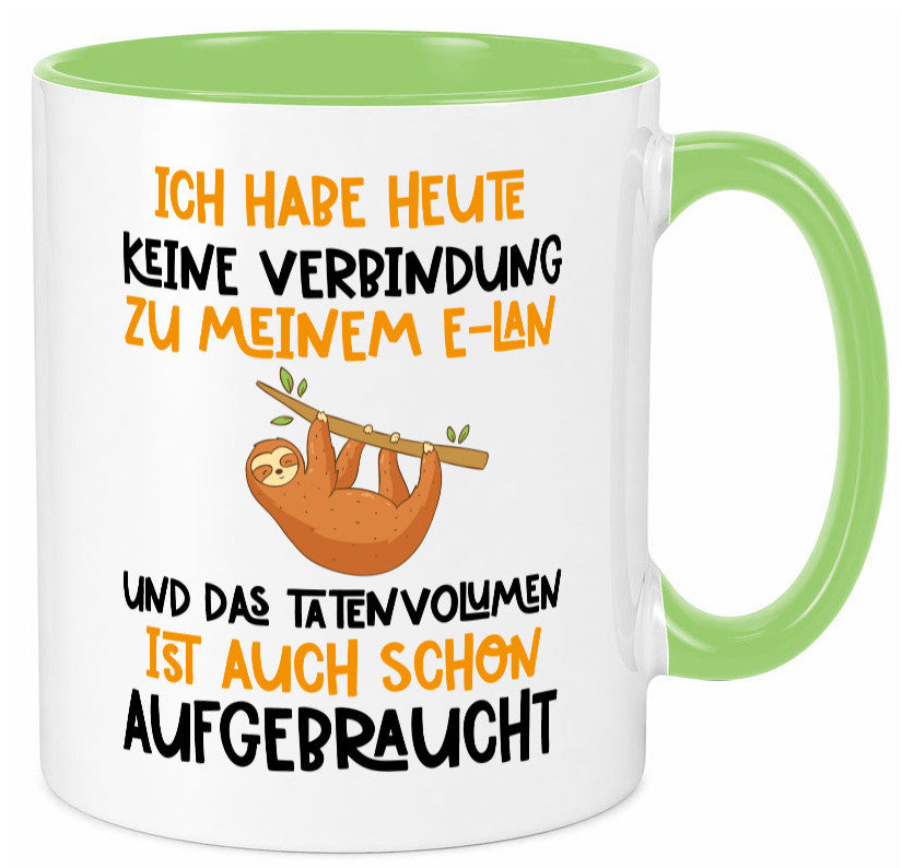 Tatenvolumen aufgebraucht | Spruch Humor Faultier Tierliebhaber Geschenkidee