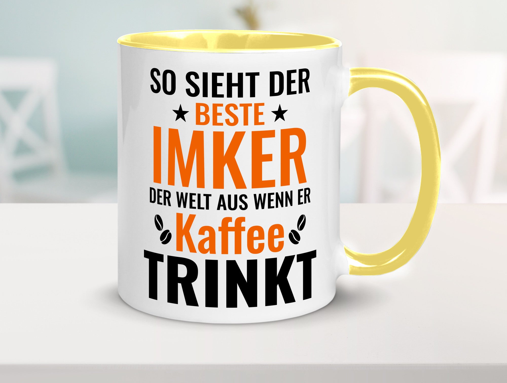 Kaffee trinkt: Imker | Imkerei lustiger Spruch Geschenk Humor Geschenkidee Tasse
