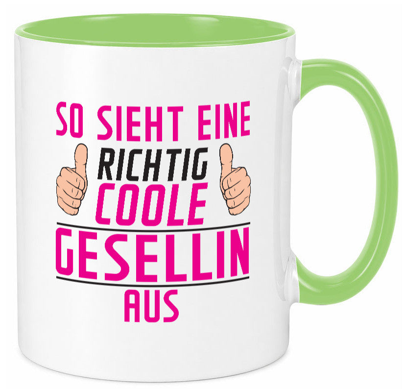 Richtig Coole Gesellin | Handwerkerinnen Humor Geschenkidee Tasse
