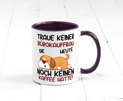 Traue keiner Bürokauffrau | Kauffrau lustig Arbeit Kollegen Büro Geschenk Tasse