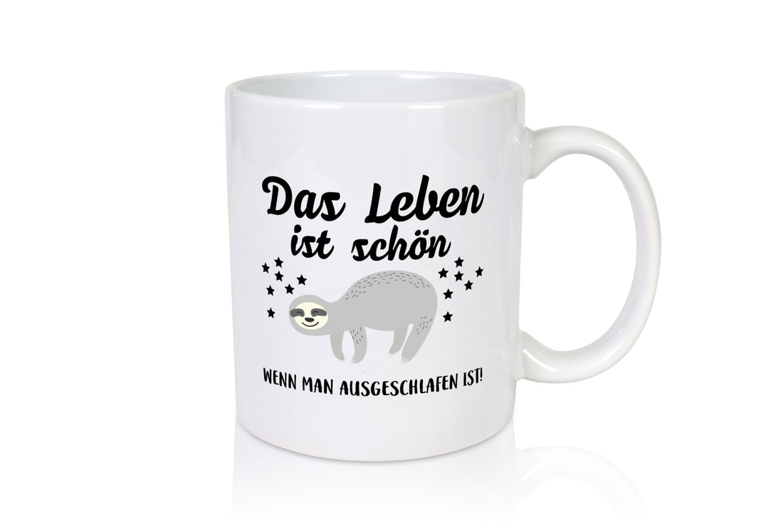 Schön ausgeschlafen | Morgenmuffel Motiv müde Geschenkidee Humor Tasse